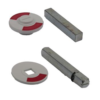 Onderdelen Toiletschilden rood-wit  stift